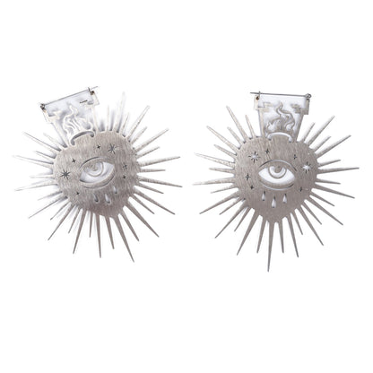 Too Fast | Sacred Heart Eye Hoop Earrings