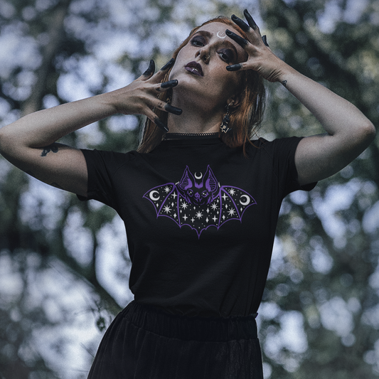 Purple Mystic Bat Unisex Tee