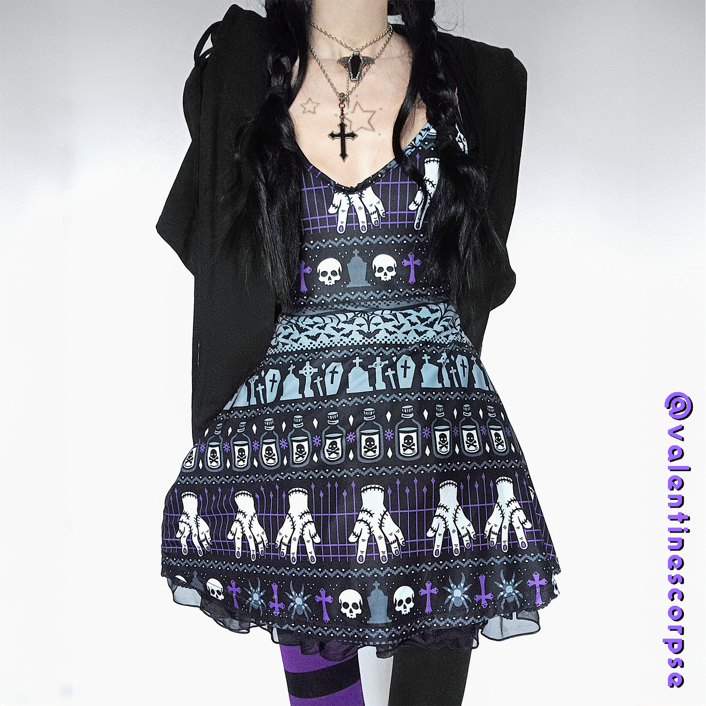 Addams Family Christmas Skater Dress