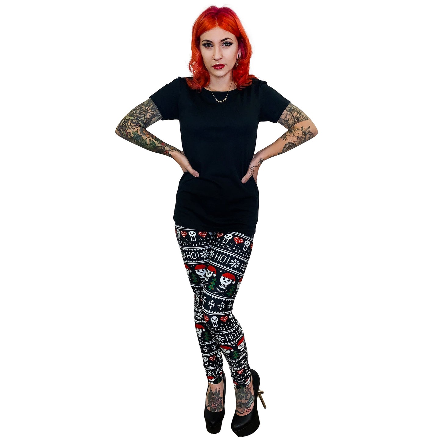 Ho Ho Ho Holiday High Waist Leggings