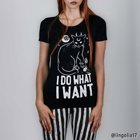 I Do What I Want Cat T Shirt