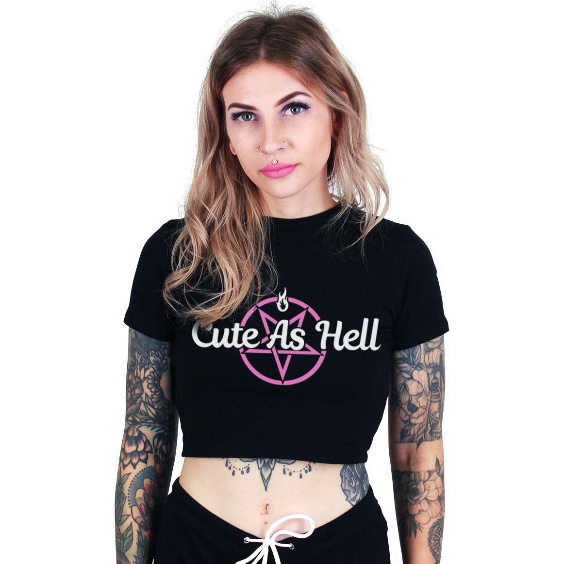 Camiseta gráfica para mujer Cute As Hell Pentagram