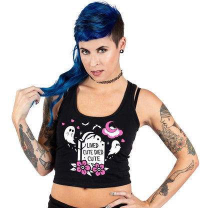 Lived Cute Died Cute Cropped Tank Top