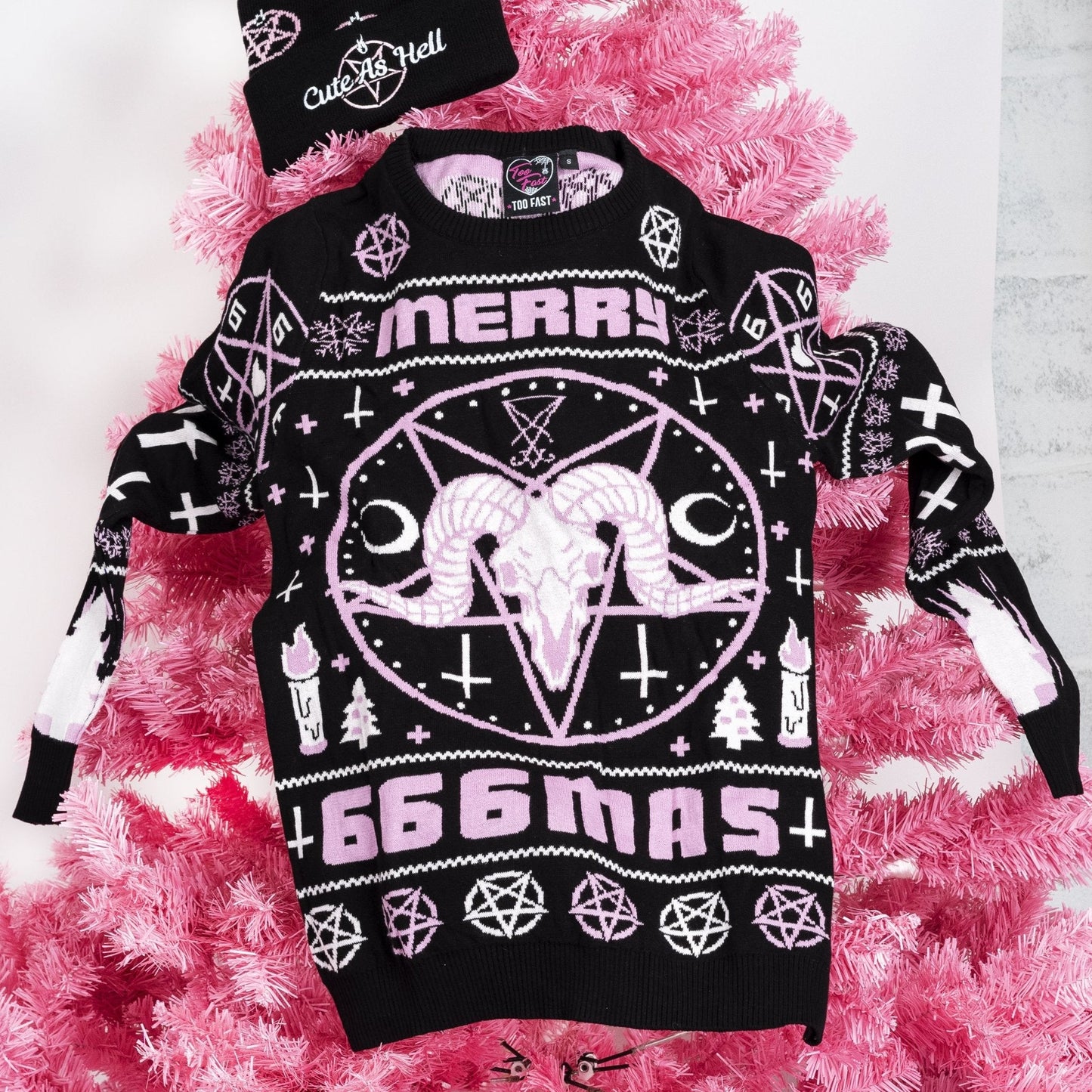 Too Fast | Christmas Sweater | Pink Merry 666mas