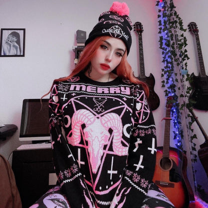 Too Fast | Christmas Sweater | Pink Merry 666mas