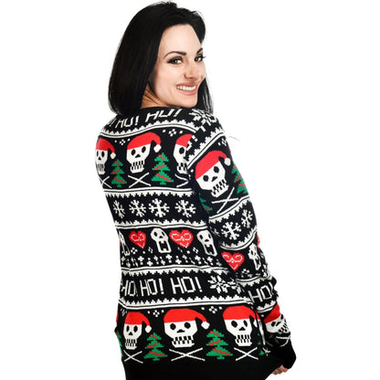 Too Fast | Christmas Sweater | Santa Skulls Ho Ho Ho