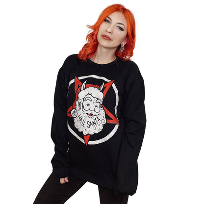 Too Fast | Christmas Sweatshirt | Hail Santa Satan