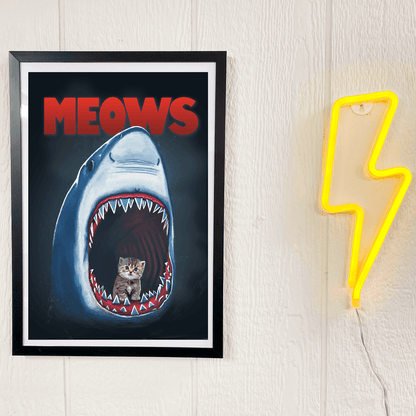 Too Fast | Poster Art Print | Vintage Meows Parody Movie Poster