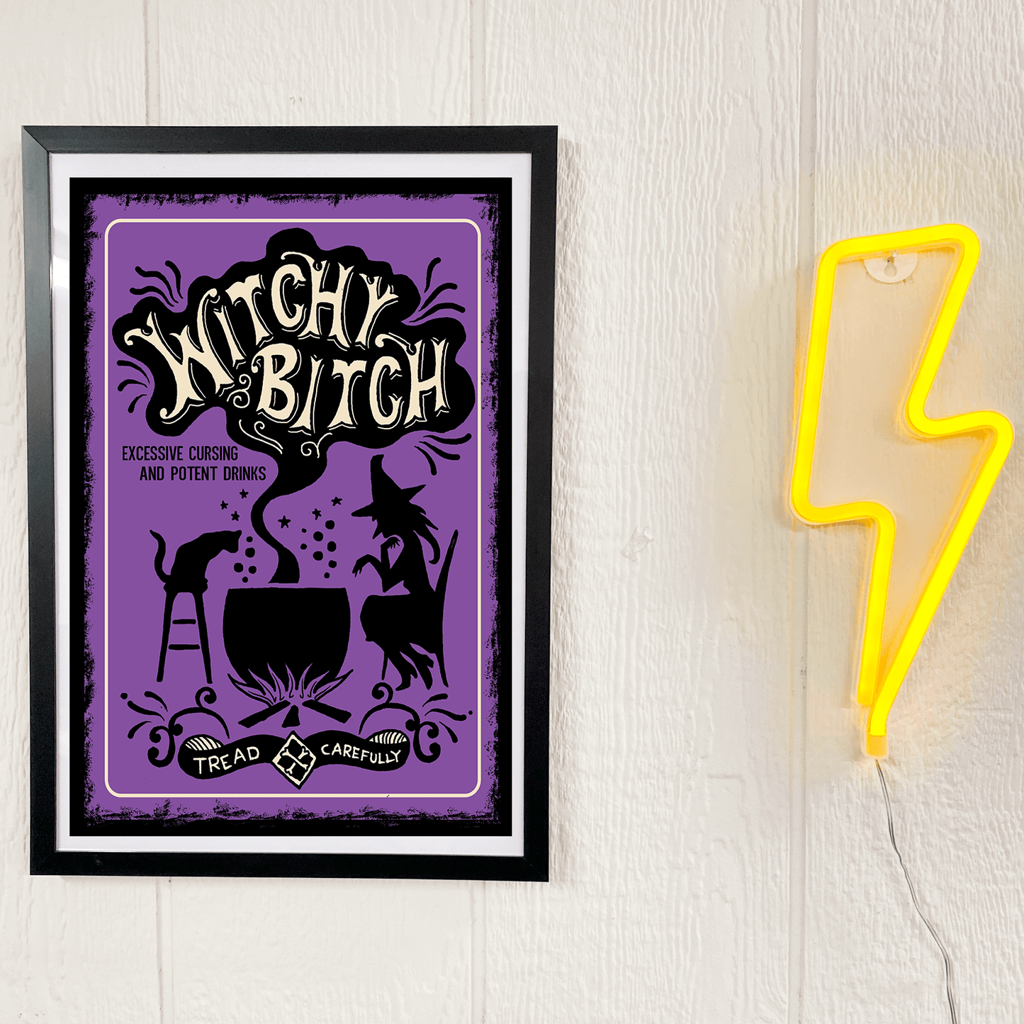 Too Fast | Poster Art Print | Witch Bitch Warning Sign Poster