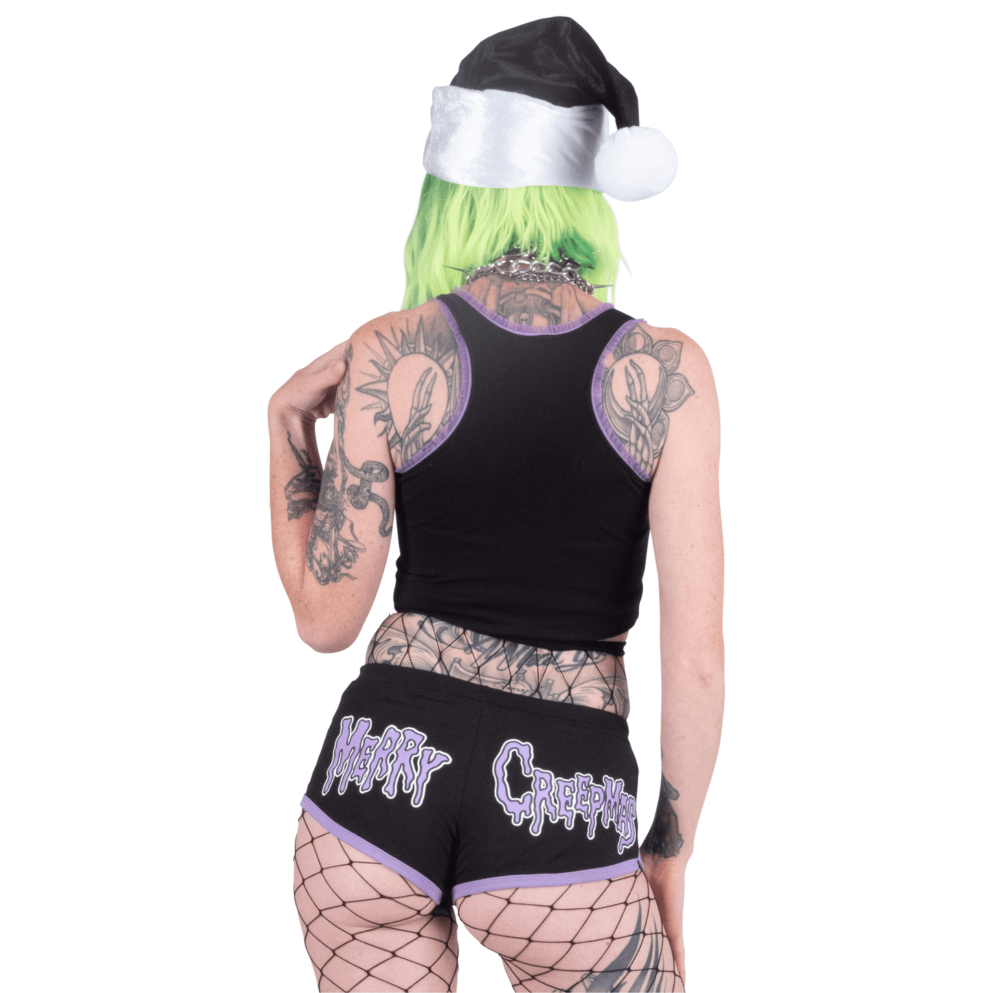 Too Fast | Short Shorts Black Purple | Merry Creepmas