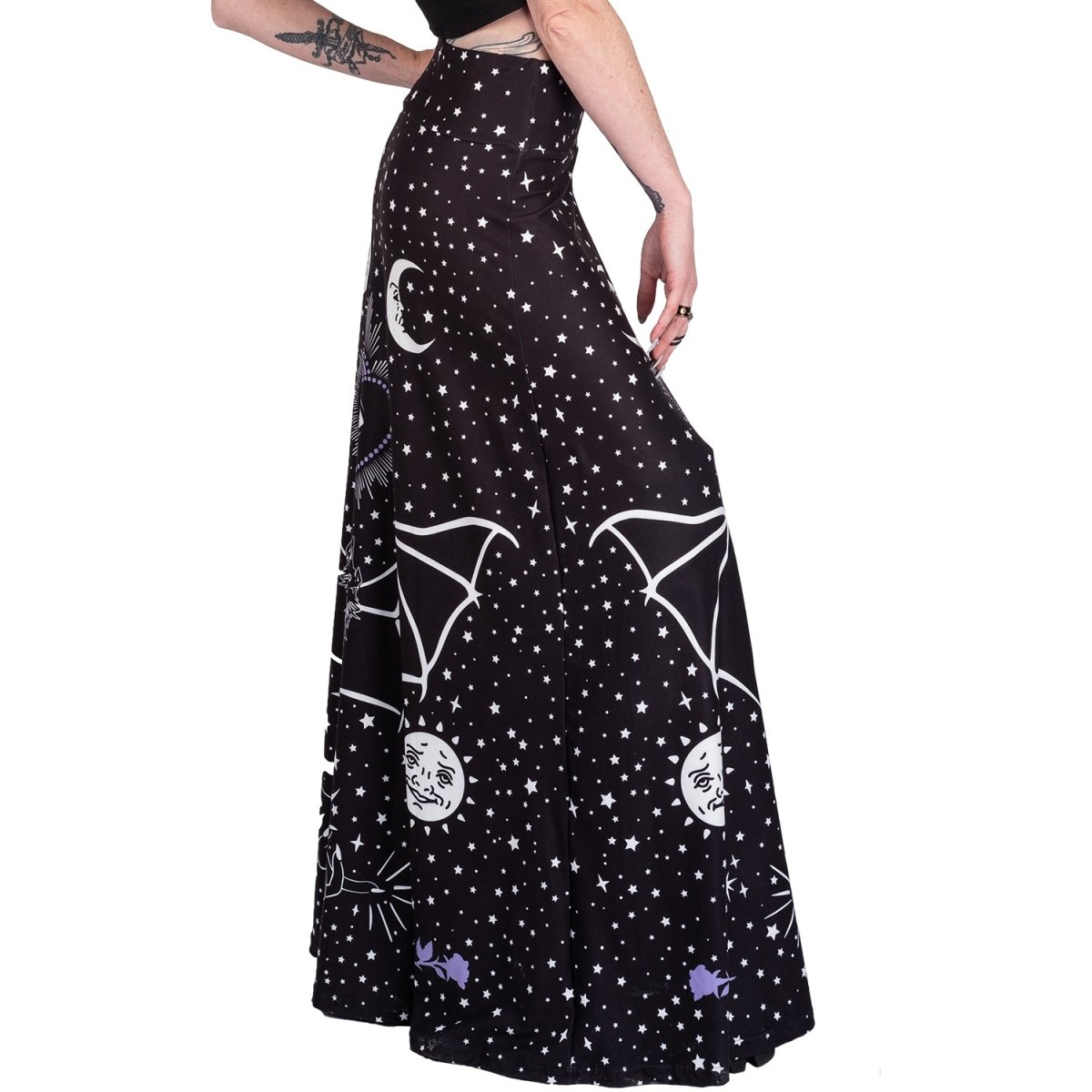 Too Fast | All Seeing Bat Eye Magick Maxi Skirt