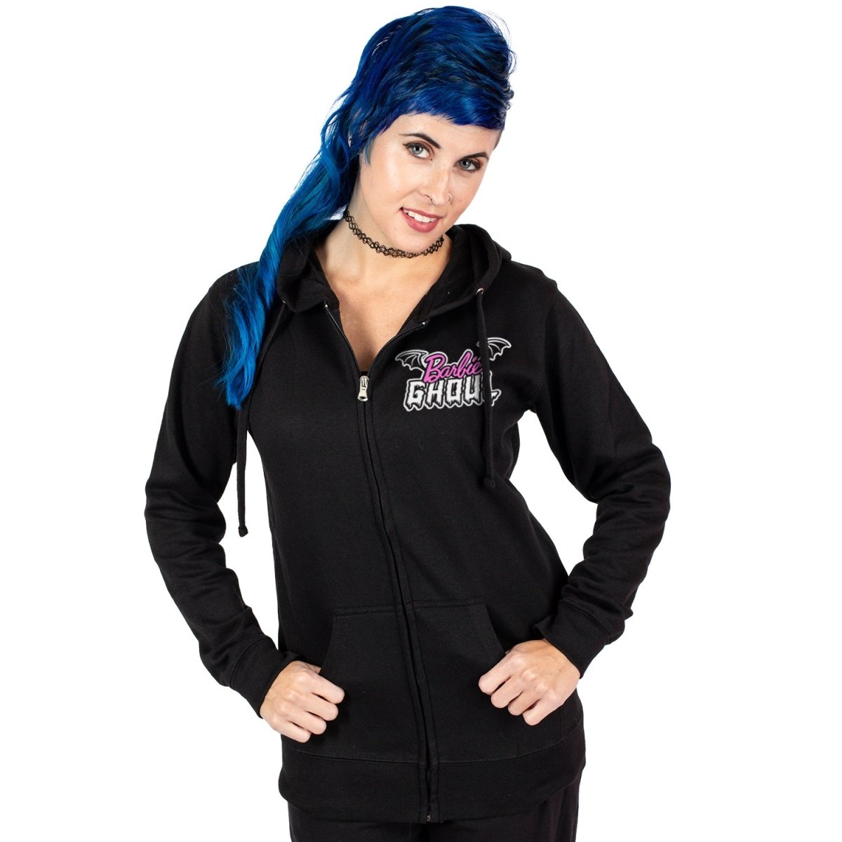 Too Fast | Barbie Ghoul Zip Up Hoodie Hooded Sweatshirt