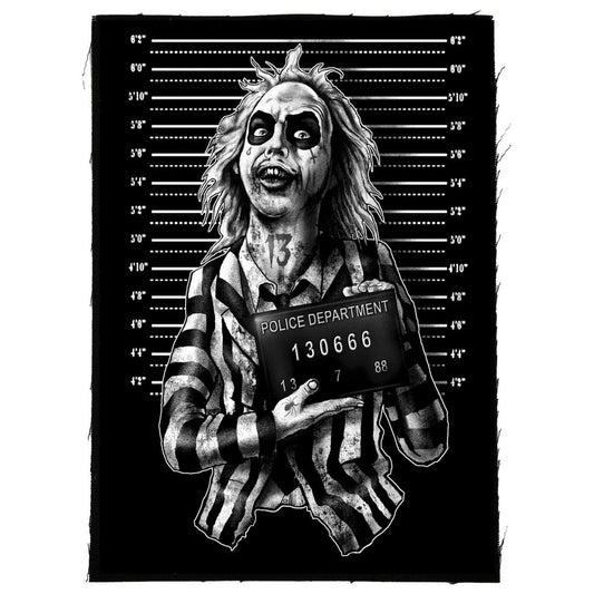 Too Fast | Beetlejuice Mugshot Cloth Punk Patch