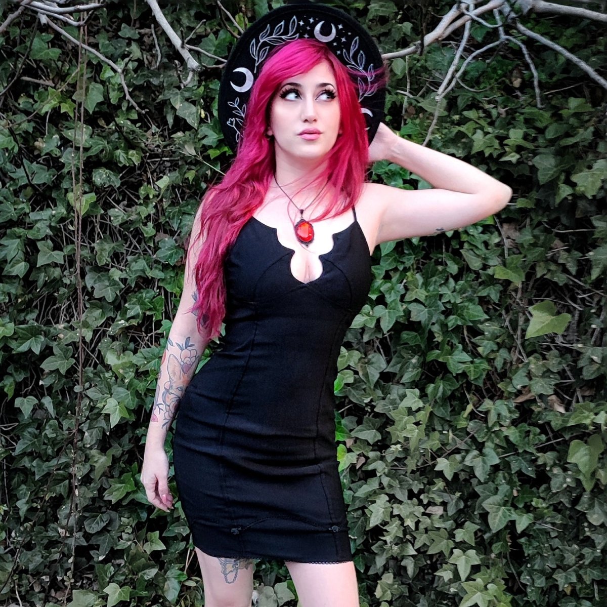 Too Fast | Black Gothic Bat Cup Dress