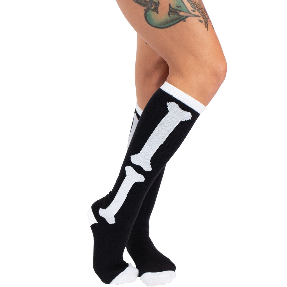 Too Fast | Bone Knit Calf Socks