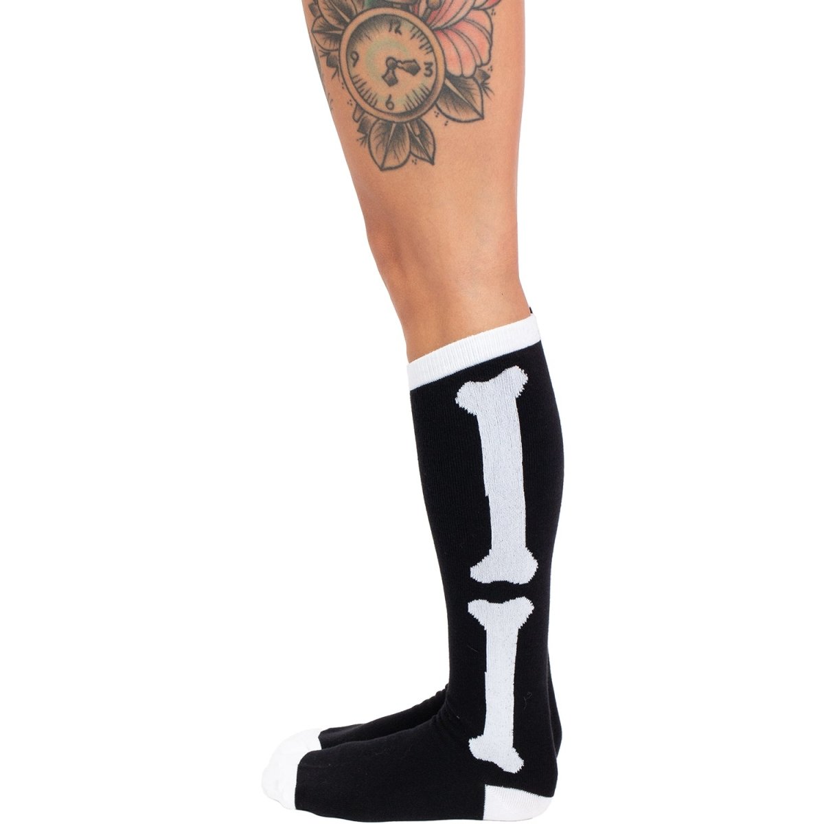 Too Fast | Bone Knit Calf Socks