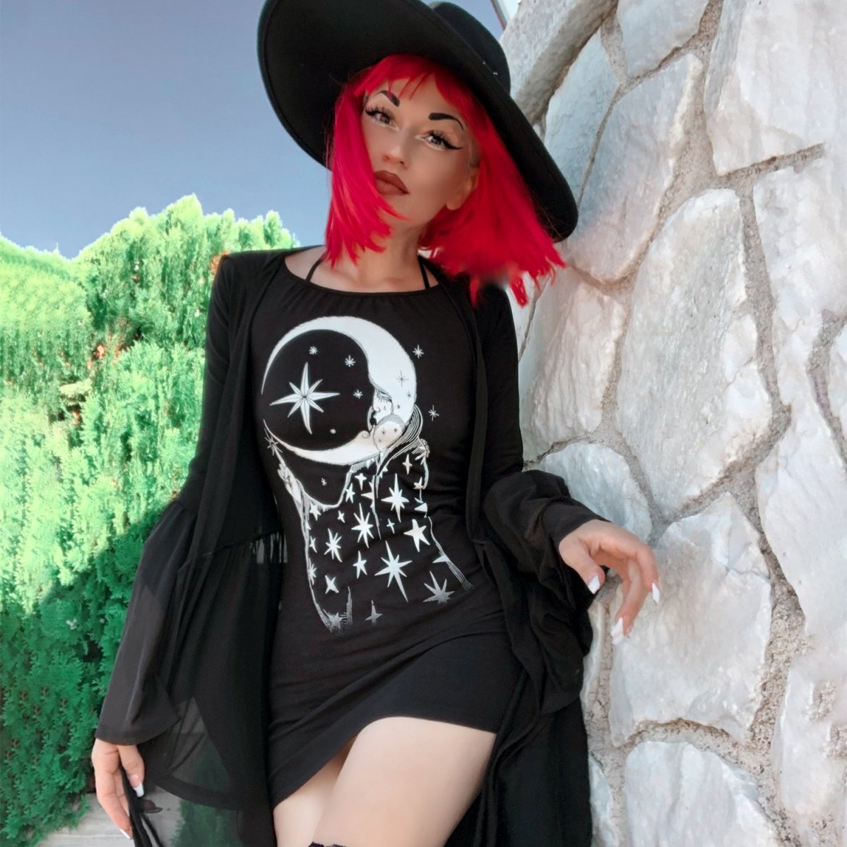 Too Fast | Celestial Goddess Hellz Bellz Bell Sleeve Dress