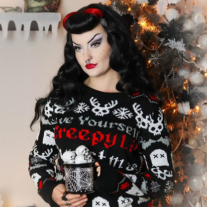 Too Fast | Creepy Lil Christmas Knit Sweater