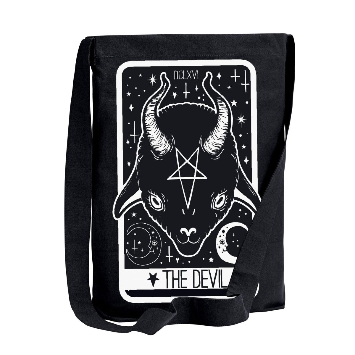 Too Fast | Cute Devil Tarot Card Crossbody Sling Tote Bag