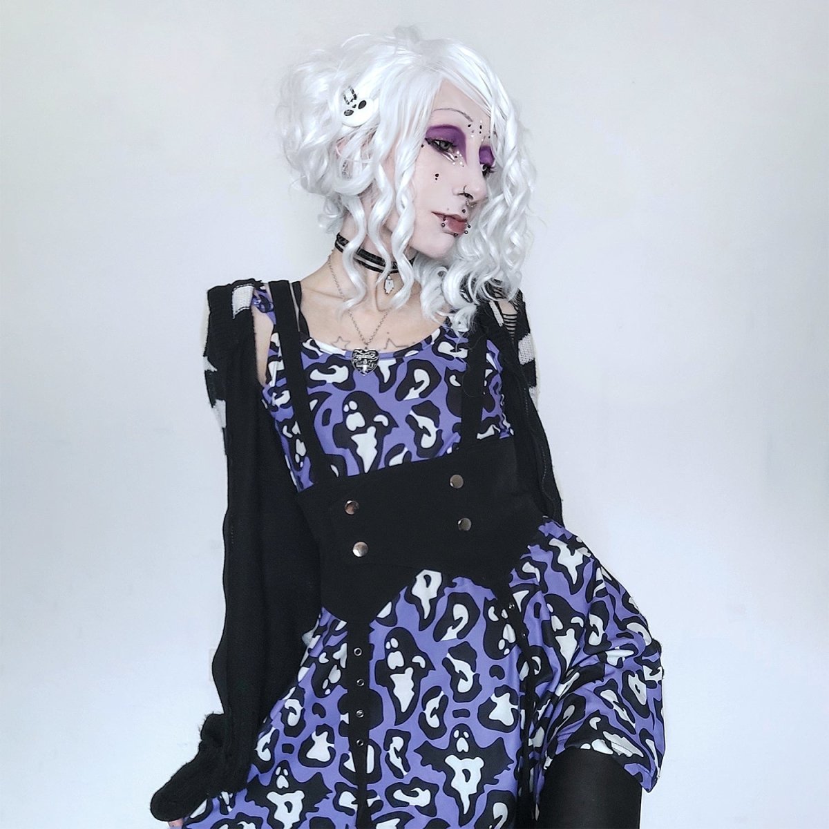 Too Fast | Ghastly Ghost Leopard Print Skater Dress