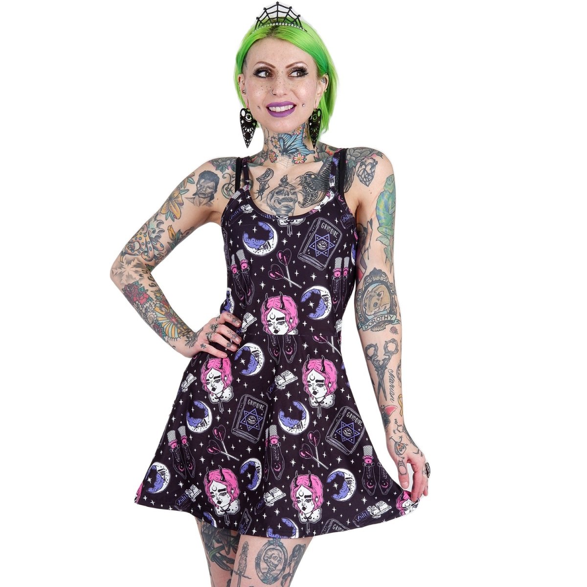 Too Fast | Grimoire Spells And Stars Skater Dress