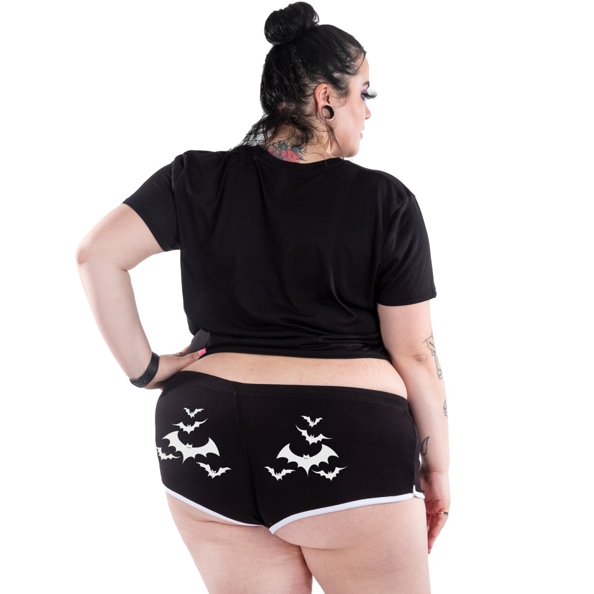 Too Fast | Halloween Bats Black Dolphin Shorts