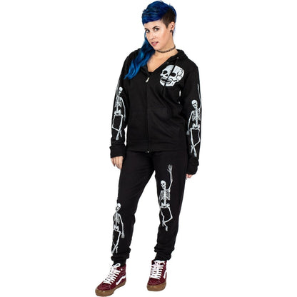 Too Fast | Just Chillin Skeletons Zip Up Hooded Sweatshirt