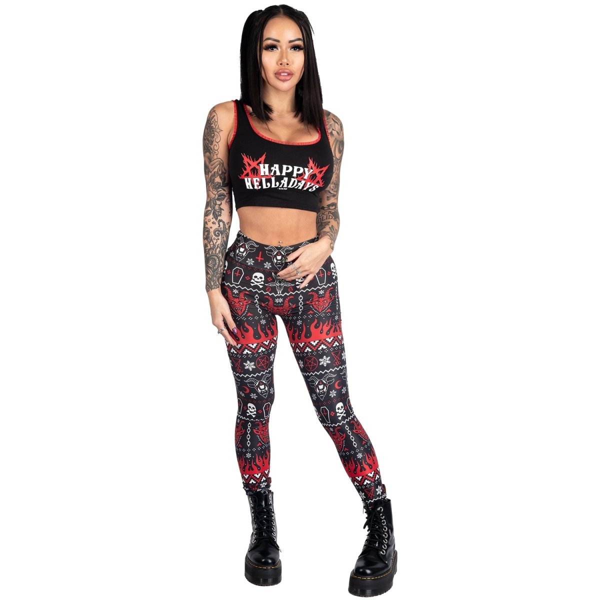 Too Fast | Knit Evil Demon High Waist Leggings