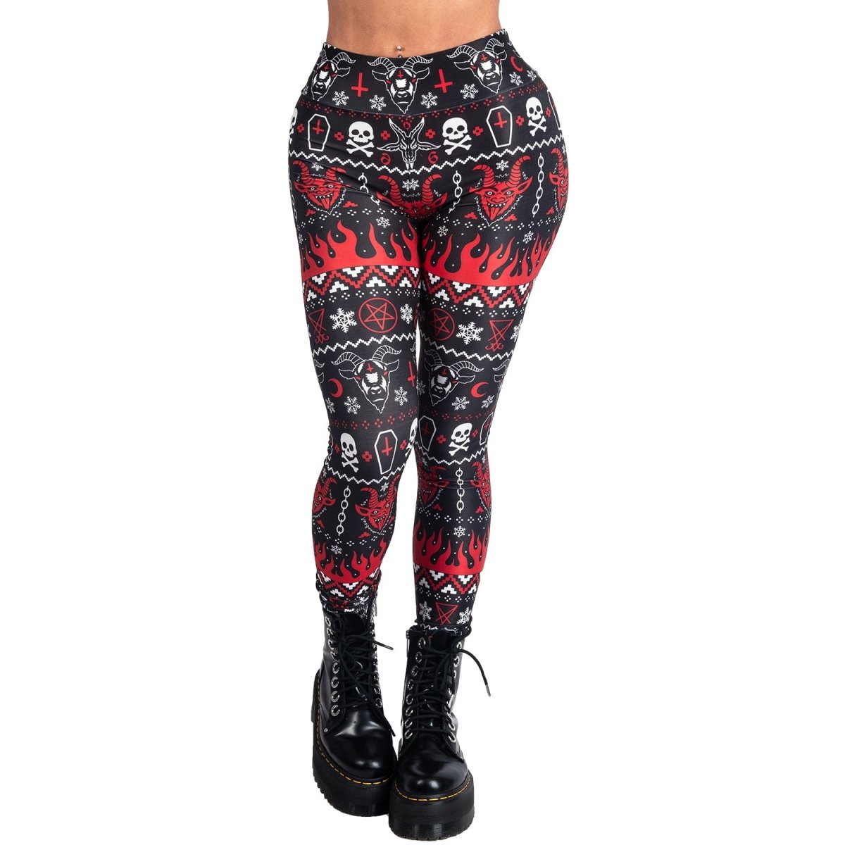 Too Fast | Knit Evil Demon High Waist Leggings