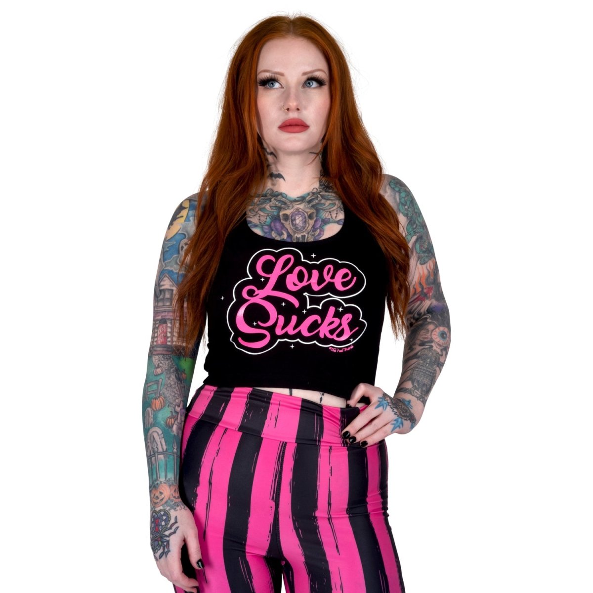 Too Fast | Love Sucks Cropped Tank Top