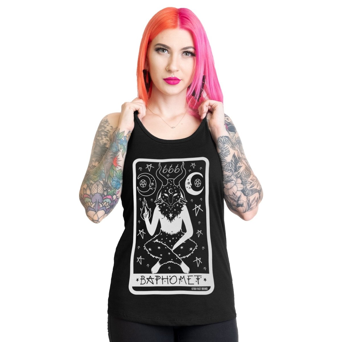 Too Fast | Mystical Baphomet Tarot Racerback Tank Top