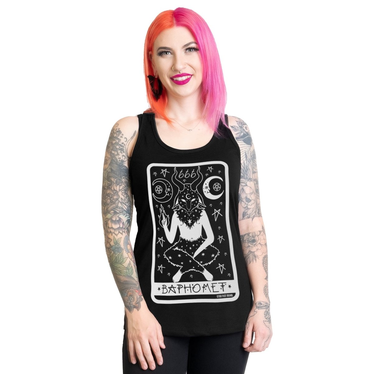 Too Fast | Mystical Baphomet Tarot Racerback Tank Top