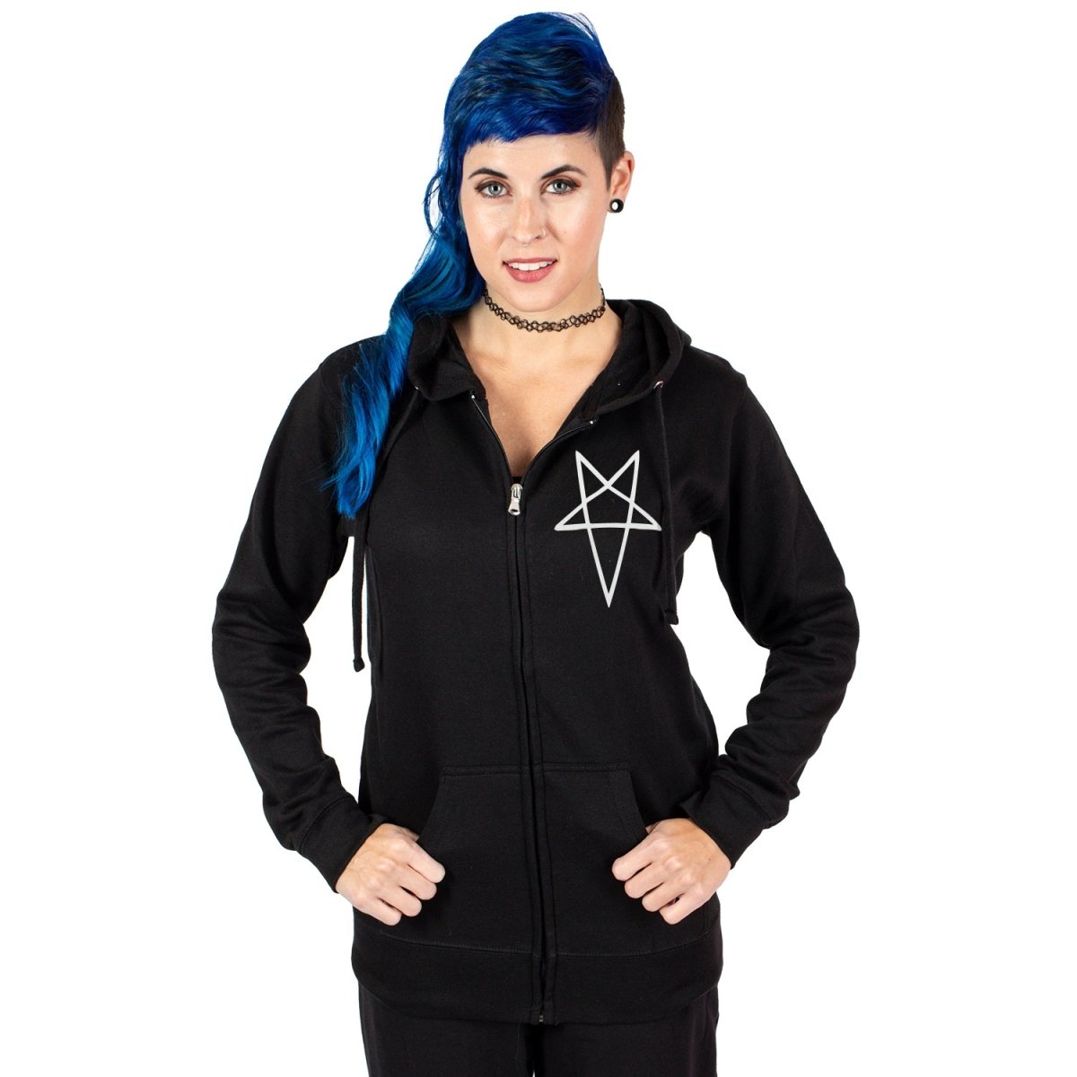 Too Fast | Mystical Baphomet Tarot Zip Up Hoodie Hooded Sweatshirt