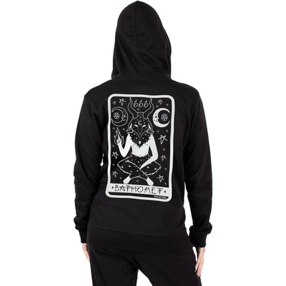 Too Fast | Mystical Baphomet Tarot Zip Up Hoodie Hooded Sweatshirt