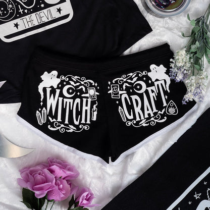 Too Fast | Mystical Witch Craft Black Dolphin Shorts