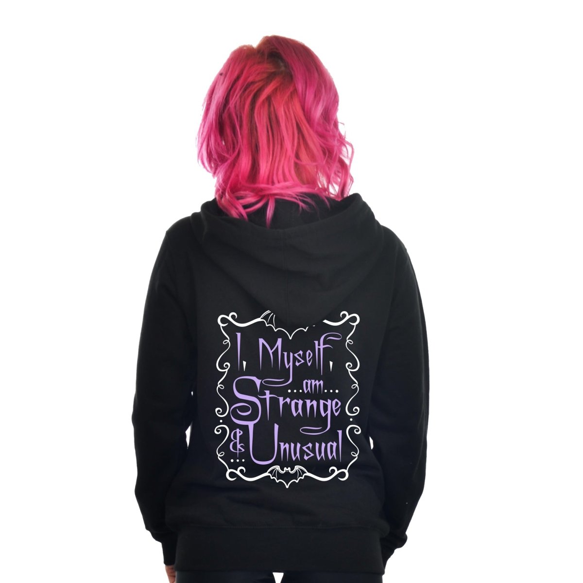 Too Fast | Purple I Myself Am Strange and Unusual Zip Up Hoodie Sweatshirt