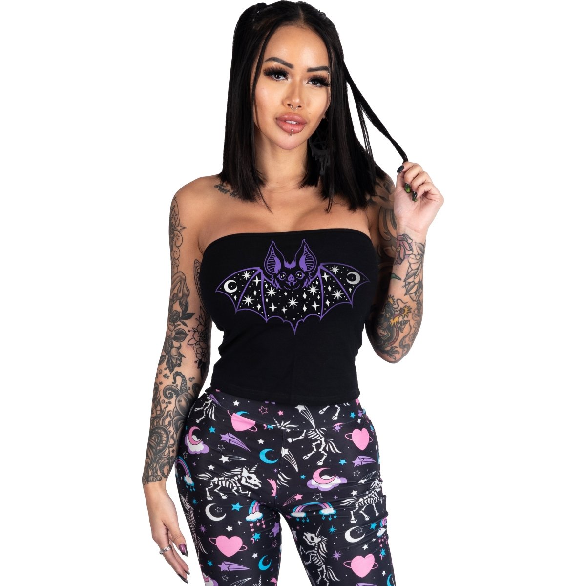 Too Fast | Purple Mystic Bat Corset Tube Top