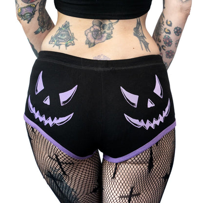 Too Fast | Purple Pumpkin Face Short Shorts