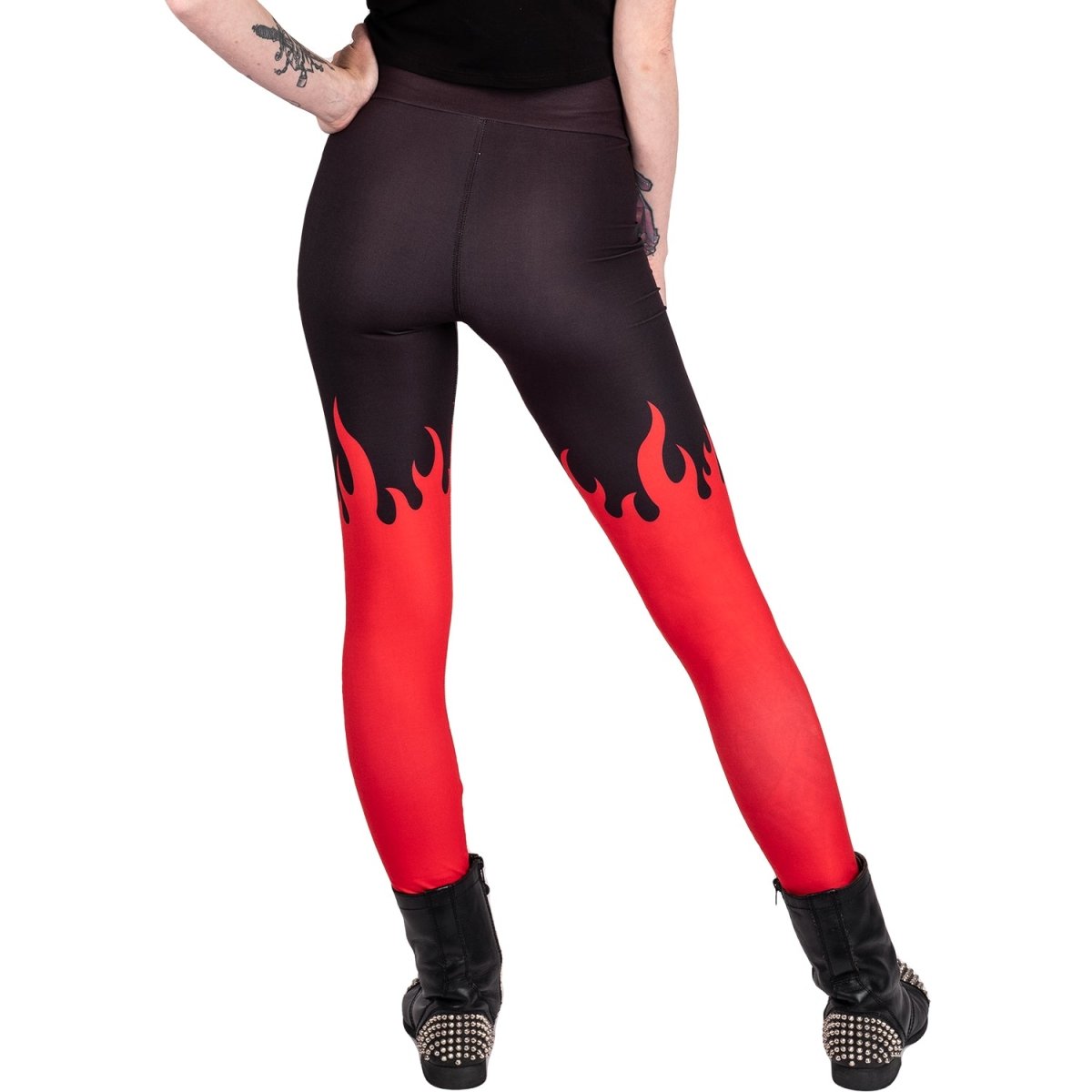 Too Fast | Red Hot Fire High Waist Leggings