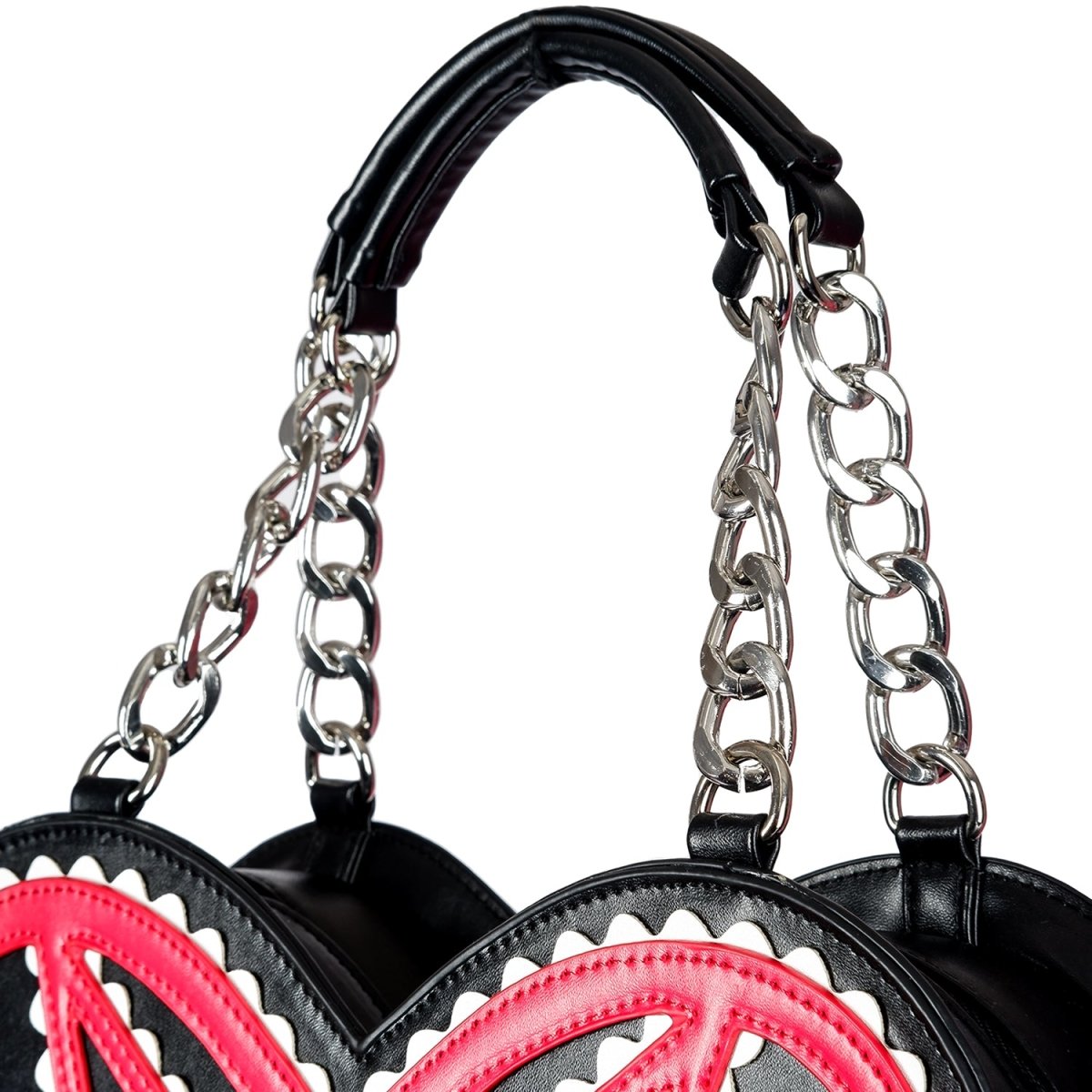 Too Fast | Red Pentagram Heart Shaped Handbag