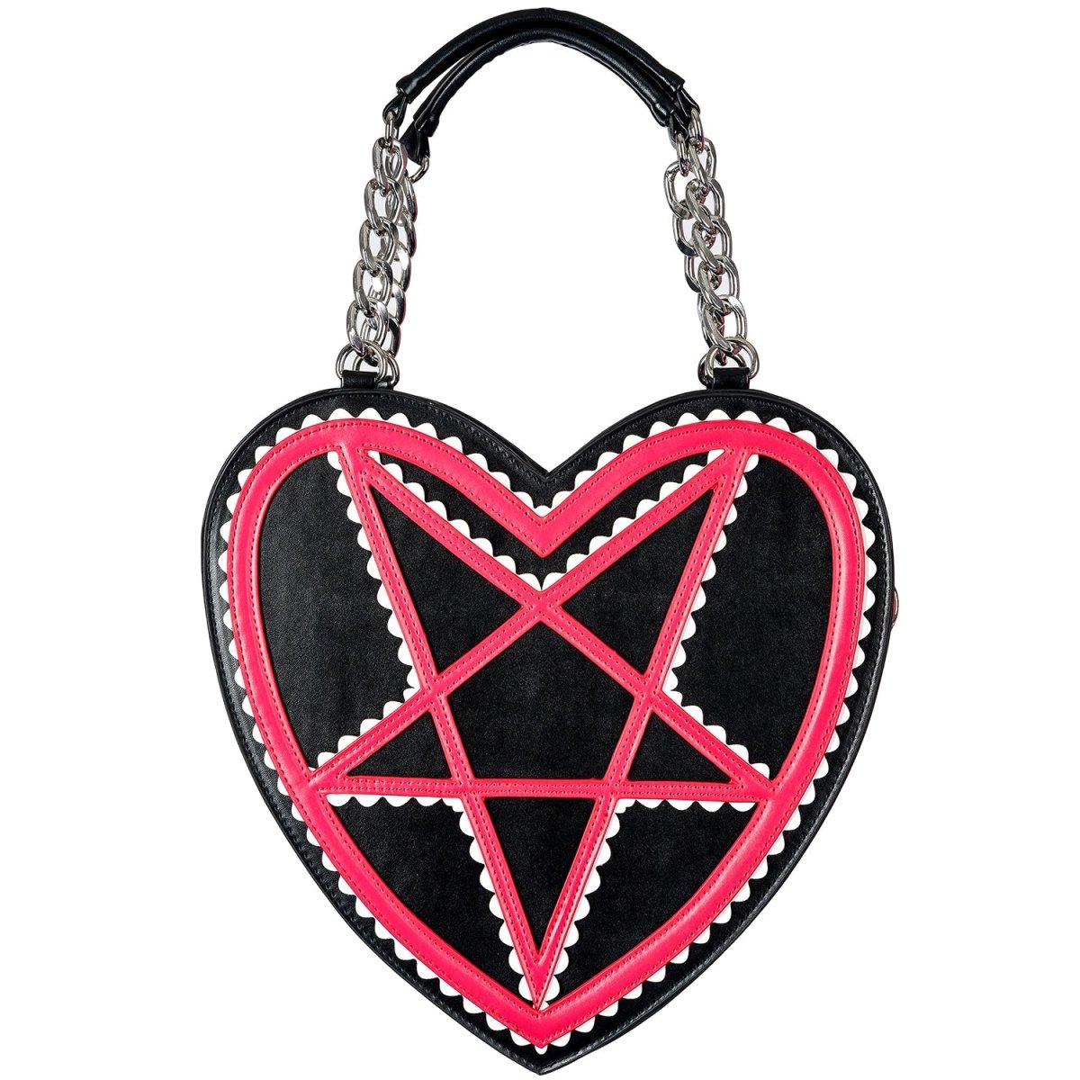 Too Fast | Red Pentagram Heart Shaped Handbag