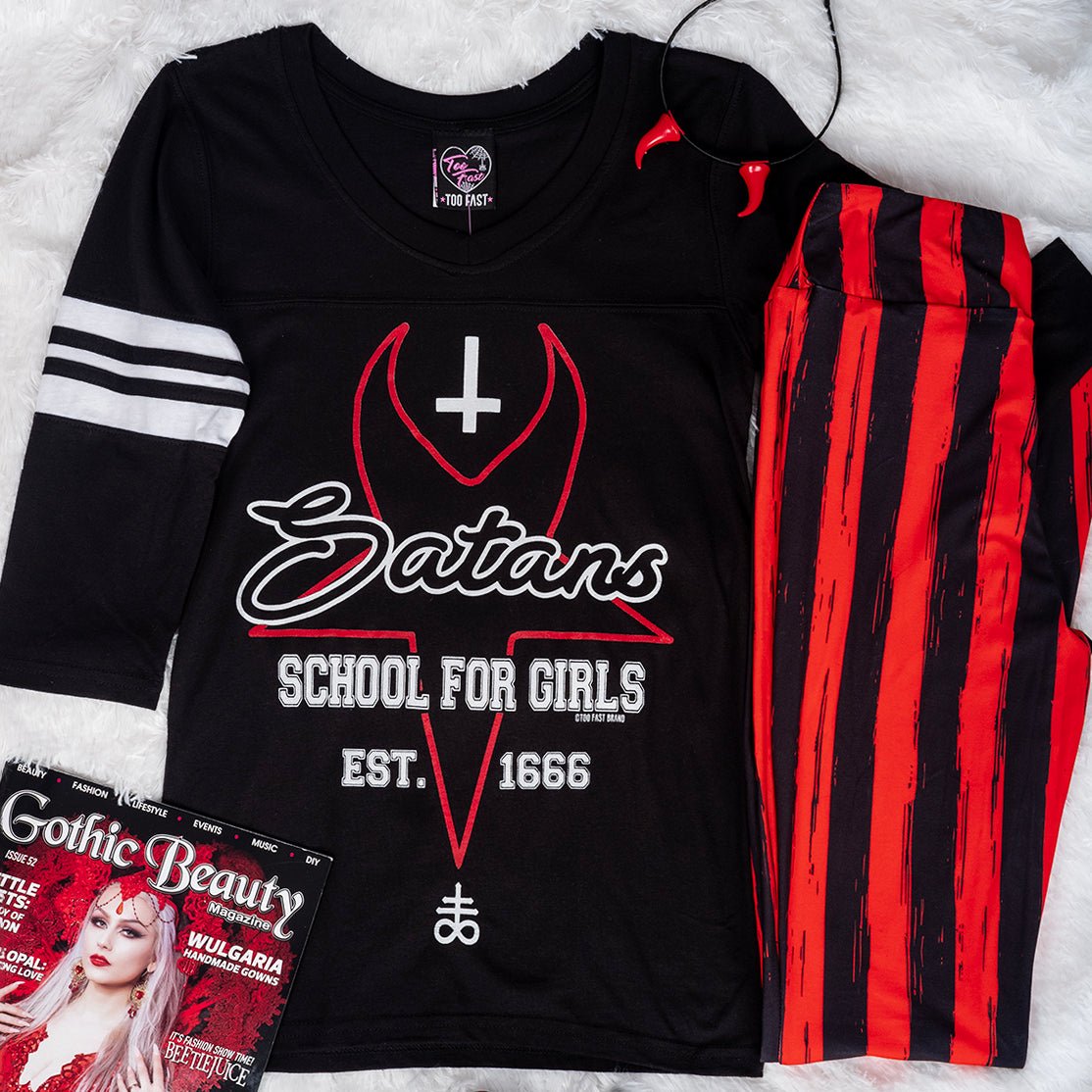 Too Fast | Satan's School For Girls Football T Shirt