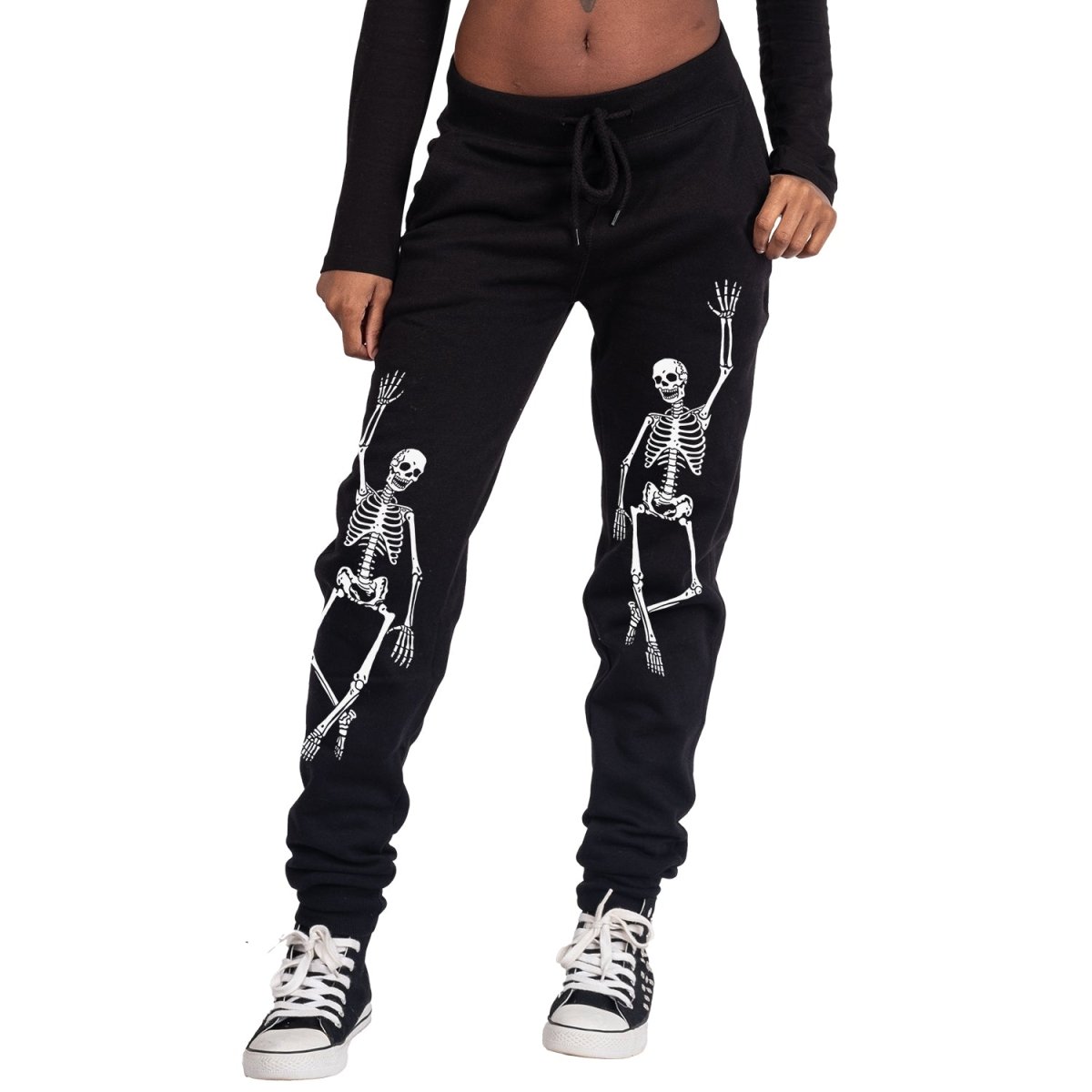 Too Fast | Skeleton High Five Fleece Sweatpants