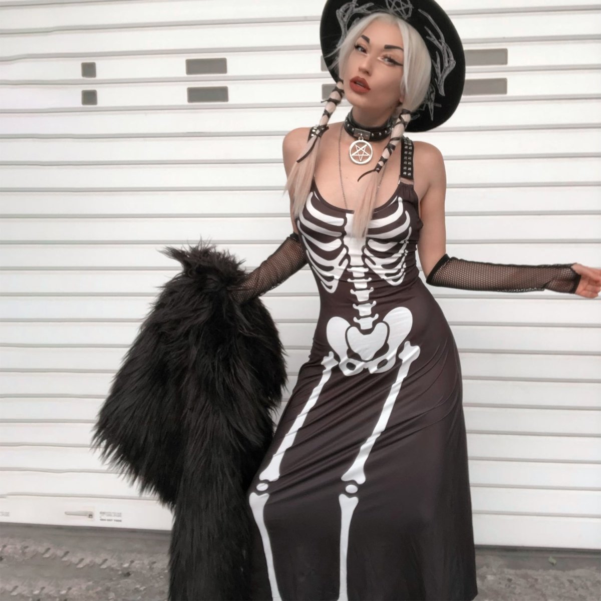 Too Fast | Skeleton Magick Maxi Dress