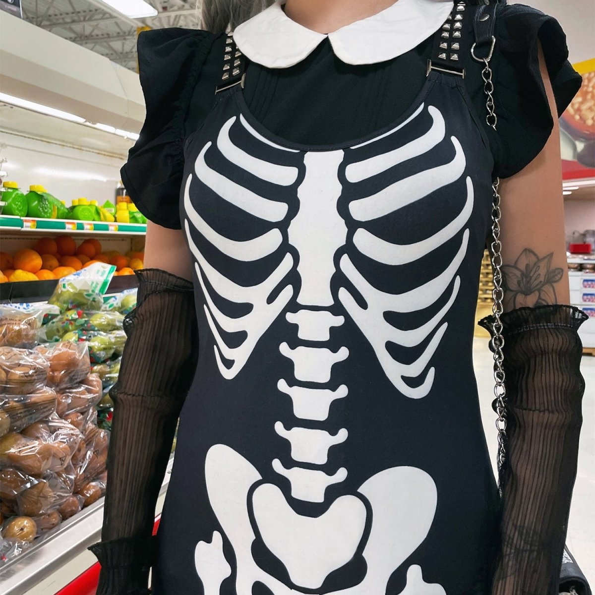 Too Fast | Skeleton Magick Maxi Dress