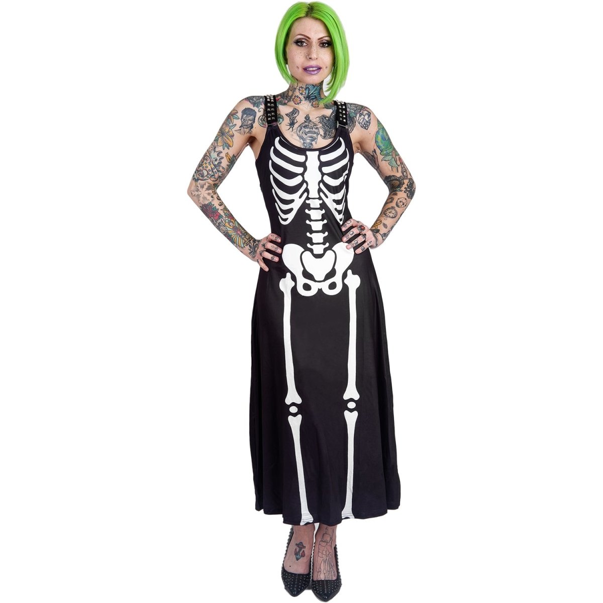 Too Fast | Skeleton Magick Maxi Dress