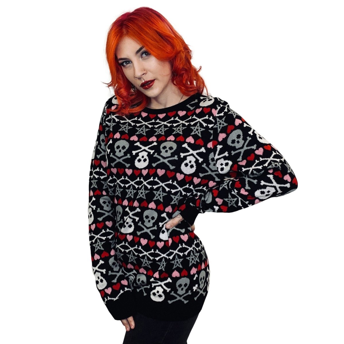 Too Fast | Skulls And Stars Christmas Sweater