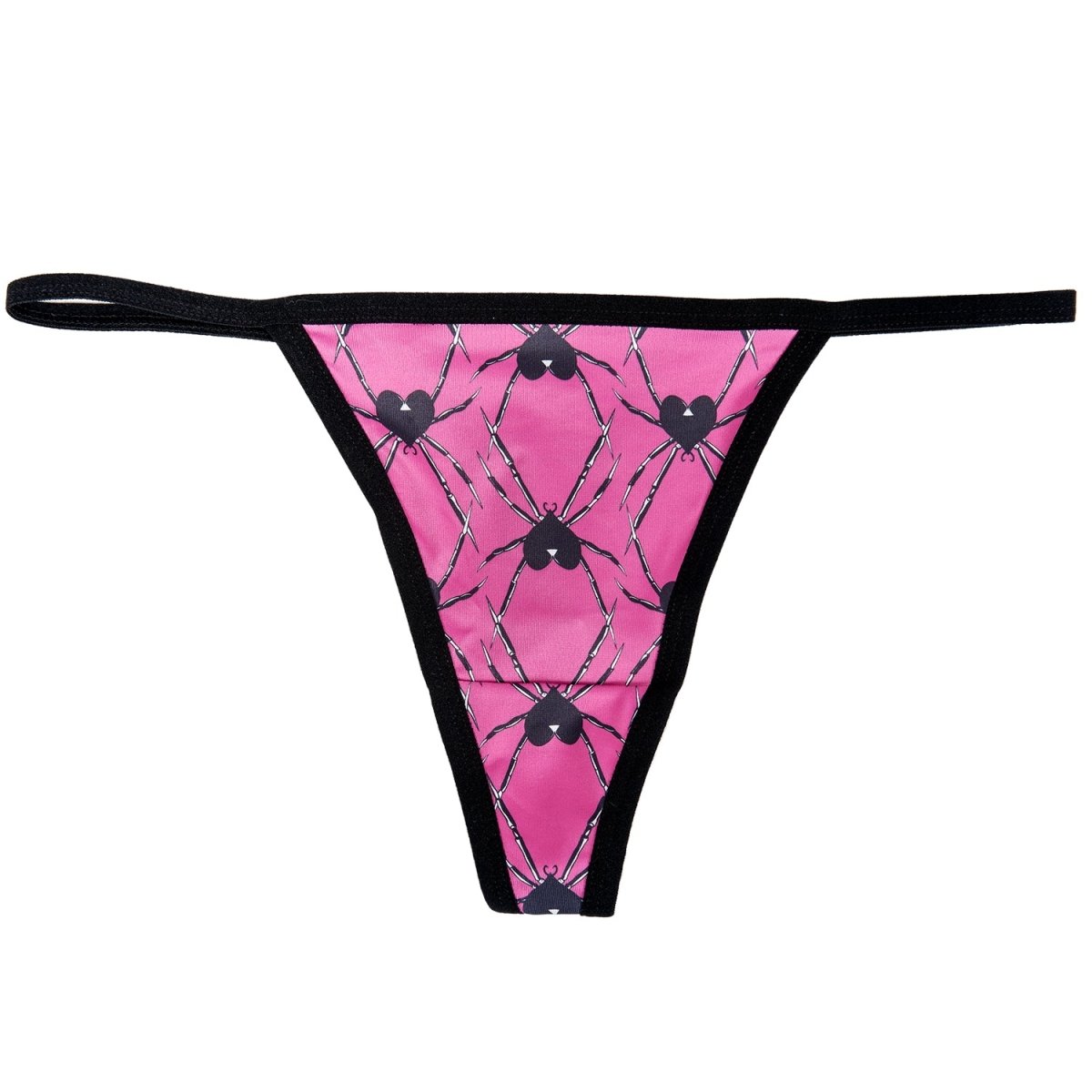 Too Fast | Spider Hearts Pink Thong And Bra Set