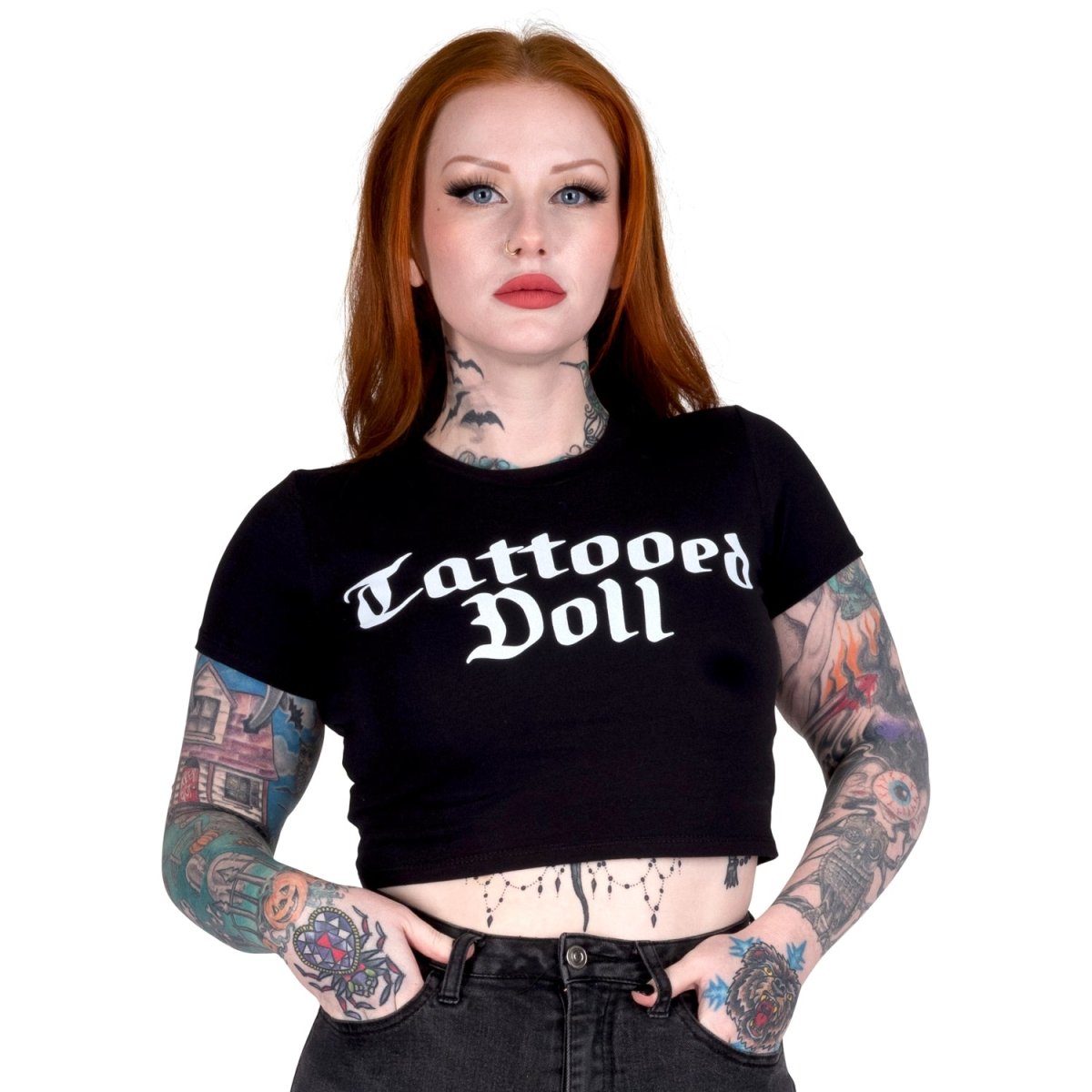 Too Fast | Tattooed Doll Cropped Baby Tee