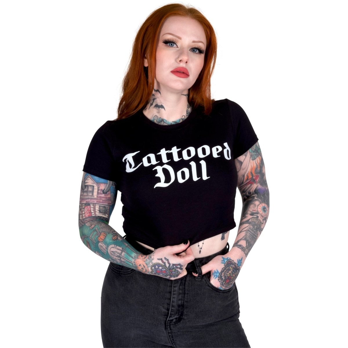 Too Fast | Tattooed Doll Cropped Baby Tee